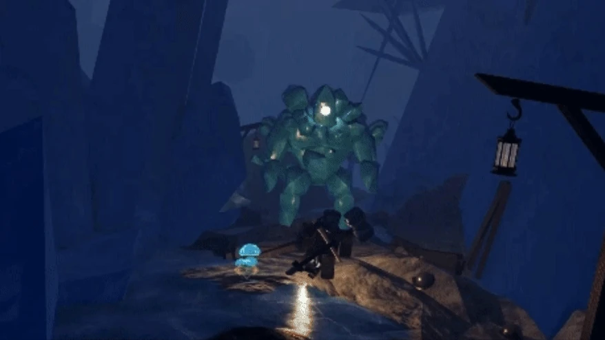 Crystal Golem Aerial Attack