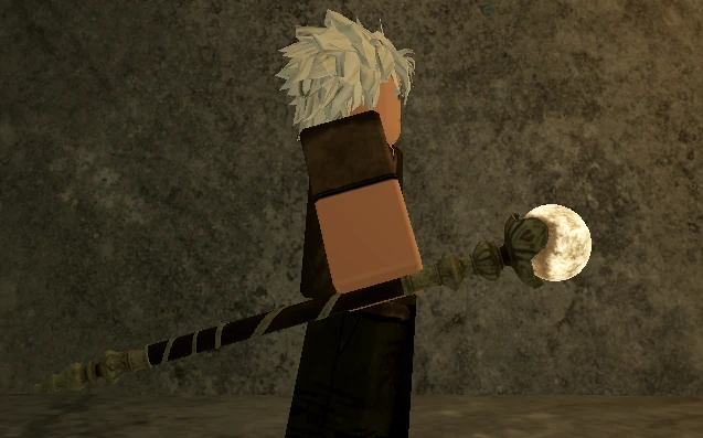 Player holding the Electrum staff